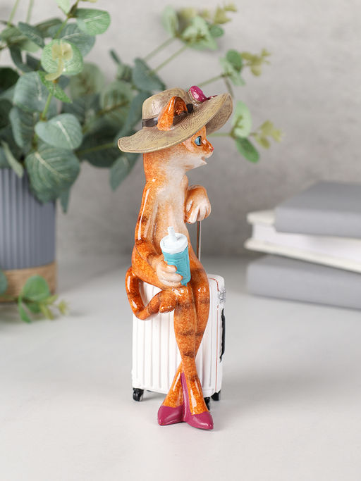 Фигурка Кошка путешественница 17 см / YX31018 /уп 24/ - Галеонтрейд фото 3