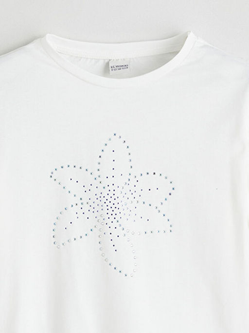 Bisiklet Yaka Ta?l? K?z ?ocuk Ti??rt