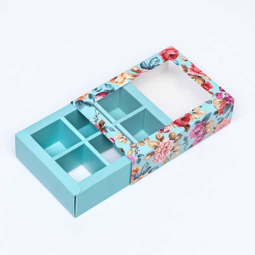 Цена за 5 шт. Коробка для 6 конфет «Изящность» 13.7×9.8×3.10 см