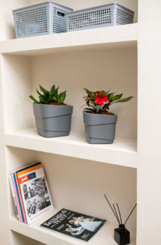 Горшок для цветов 4л d188 h 176мм серый HILLS - Полимербыт фото 2