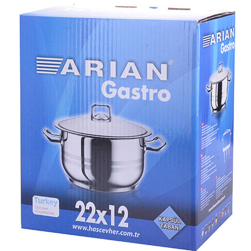 80363 Кастрюля 4л мет/крышка л Arian Gasrto 22х12см MB (х4)