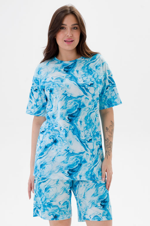 Костюм из кулирки унисекс дым бирюза - Амадэль фото 6