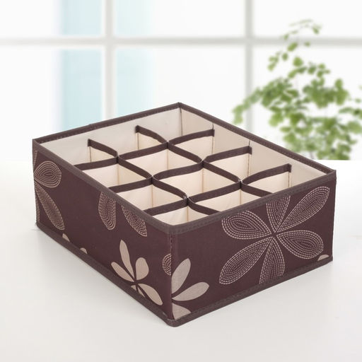 Набор органайзеров для хранения белья Листочки, 3 шт, 322412 см, цвет коричневый - Simaland фото 6