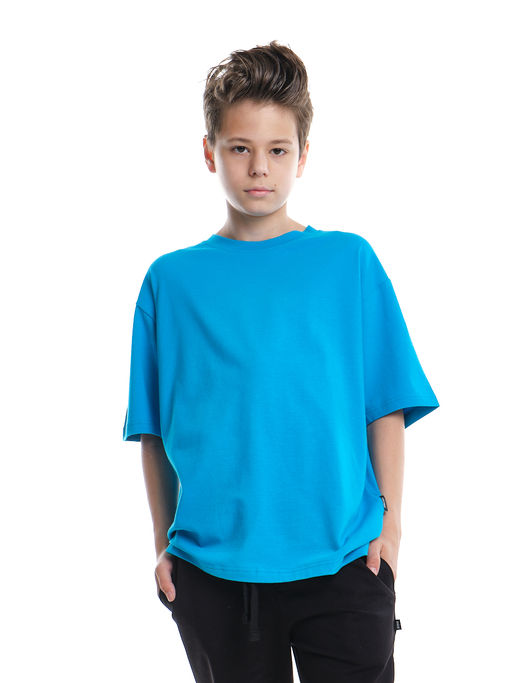 Футболка фисташковая детская хлопок подросткам 22-7627 - Mini maxi фото 22