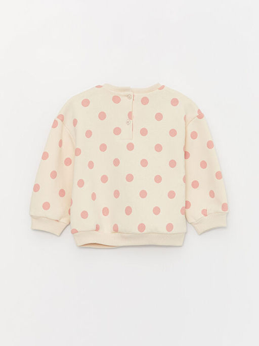 Bisiklet Yaka Uzun Kollu Peppa Pig Bask?l? K?z Bebek Sweatshirt - Waikiki фото 3