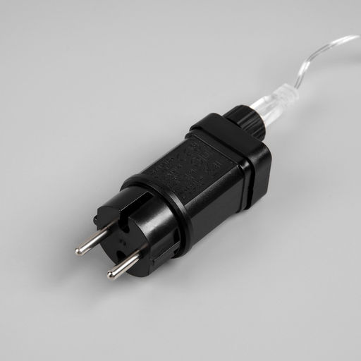 Гирлянда Мишура 20 м роса, IP44, серебристая нить, 600 LED, 8 режимов, свечение белое, 18 В - Luazon lighting фото 7