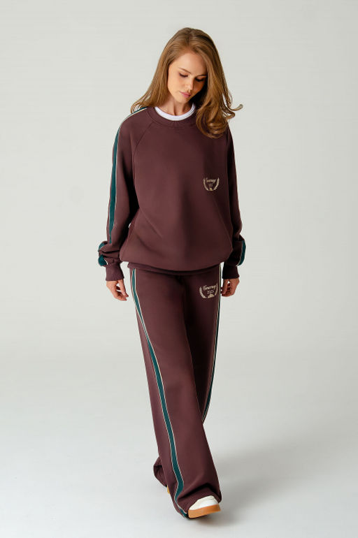 Арт. 2-543 Костюм женский с брюками 44-50 (4 шт) Цвет:коричневый - Калинка фото 11