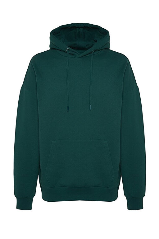 Ye_il Oversize/Geni_ Kesim Kap__onlu __i Polar/S_cak Tutan Sweatshirt TMNAW23SW00195 - Trendyolmilla фото 2