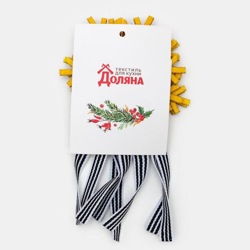 Цена за 2 шт. Набор для декора столовых предметов Снежинка, 4 шт., цвет золото 7?8 см 100% п/э, фетр - Simaland фото 5