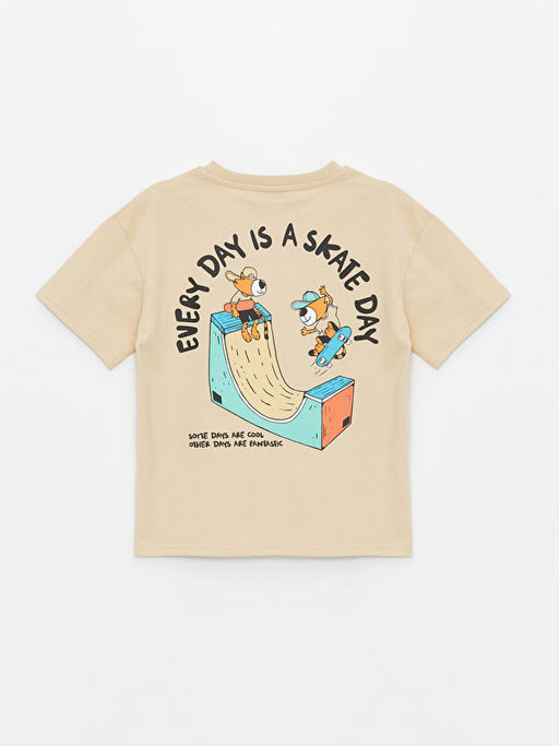 Bisiklet Yaka Bask?l? K?sa Kollu Erkek ?ocuk Ti??rt - Waikiki фото 2