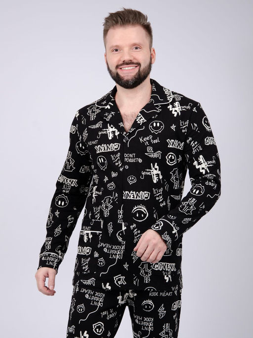 Пижама "Премиум" чёрный, трикотаж