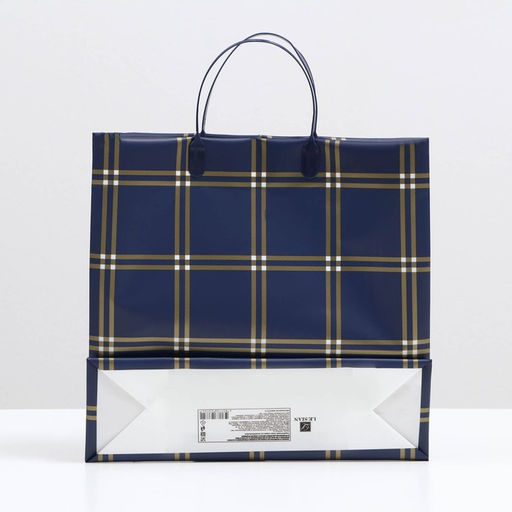 Цена за 10 шт. Пакет Синяя клетка, мягкий пластик, 29 x 30 см, 100 мкм - Simaland фото 2