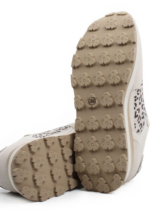 03-A1027-8 LT. BEIGE Кроссовки женские (натуральная замша, натуральная кожа)