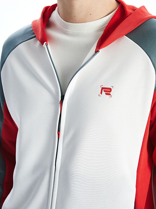 Kap??onlu Uzun Kollu Erkek Fermuarl? Sweatshirt