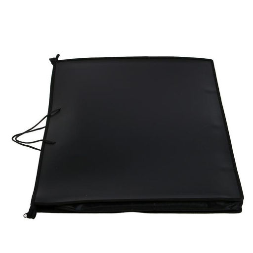 Папка для черчения и рисунков А2, 640×470×50 мм, 0.8, с ручками, пластиковая, молния сверху, ПМ-А2-35, черная