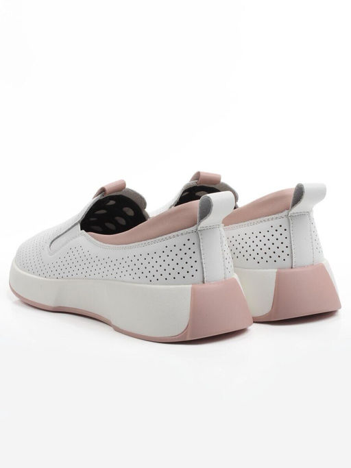 06-YG108-2 WHITE/PINK Туфли летние женские (натуральная кожа)