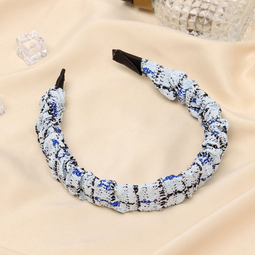 Цена за 2 шт. Ободок для волос «Браун», элегия, 2.5 см, голубой