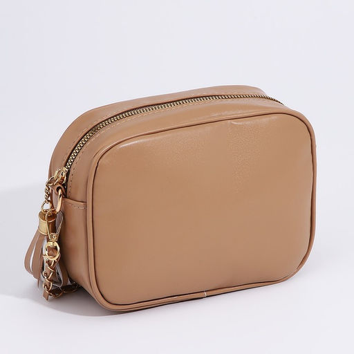 Сумка кросс-боди на молнии, цвет бежевый - Simaland фото 4