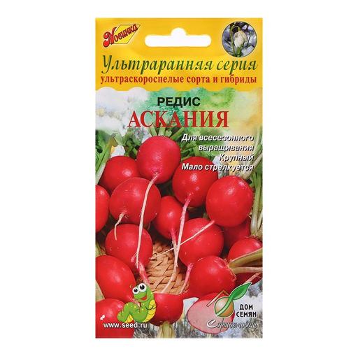Цена за 3 шт. Семена Редис "Аскания", 130 шт