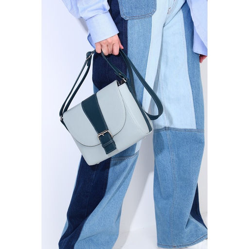 Сумка-мессенджер на клапане, цвет голубой - Simaland фото 4