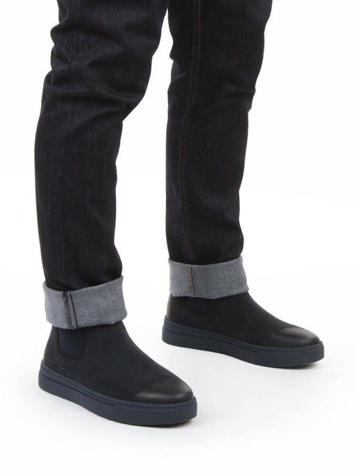 05-X30311M-7 INK. BLUE Ботинки зимние мужские (натуральная кожа, натуральный мех)