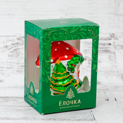 Ёлочная игрушка «Домик», ручная работа, d=7.4 см