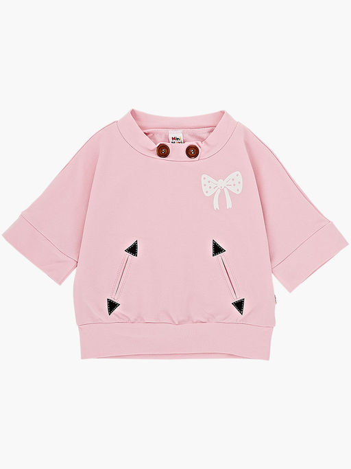 Джемпер с укороченным рукавом UD 0612 розовый - Mini maxi фото 5