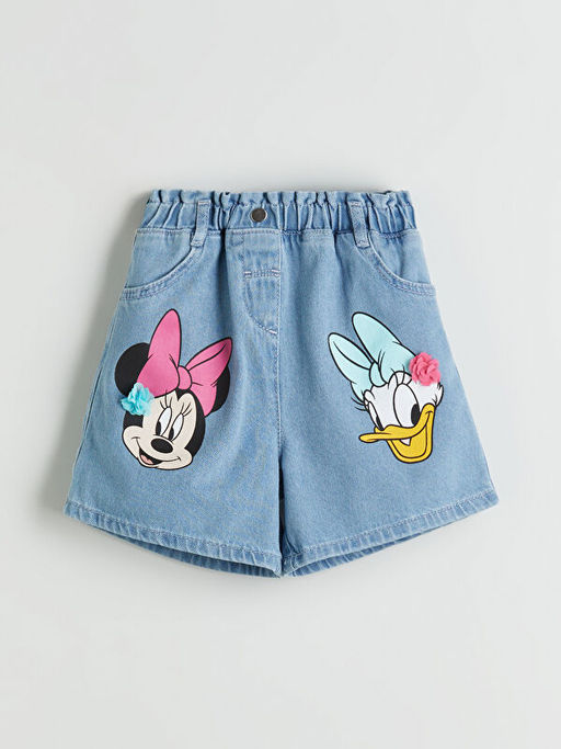 Beli Lastikli Minnie Mouse Bask?l? K?z Bebek Jean ?ort