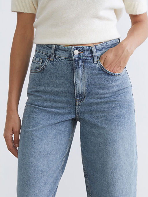 Barrel Fit Kad?n Jean Pantolon