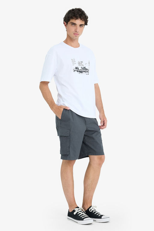 Kargo Fit Gabardin Bermuda _ort - Defacto фото 3