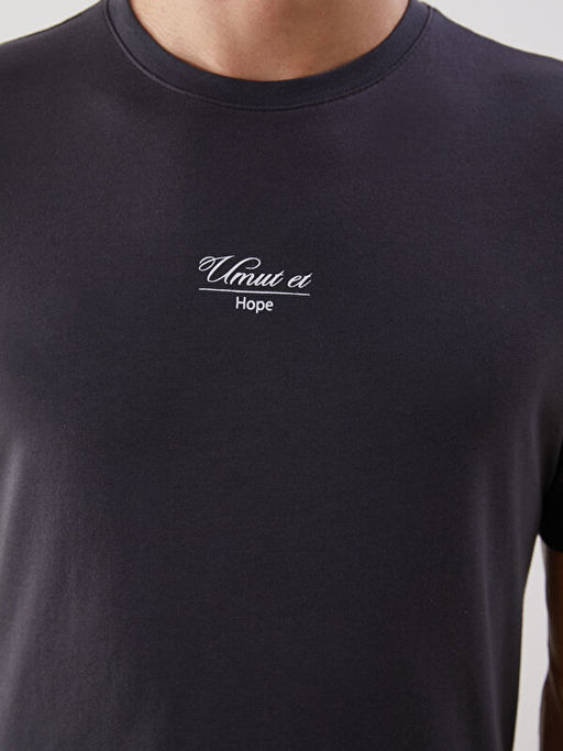 Umut Et Yaz?s? Bask?l? Modal Erkek Ti??rt