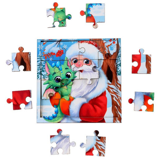 Пазл Дед Мороз и дракоша - Лесная мастерская фото 4