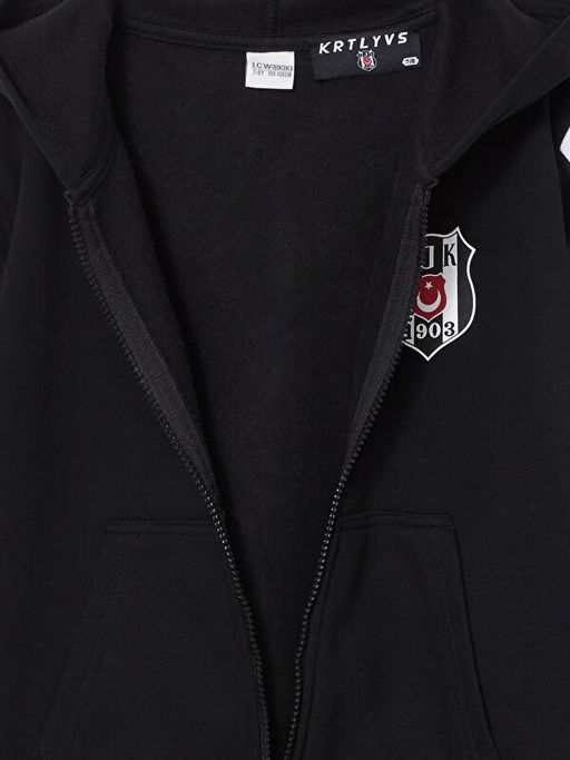 Be?ikta? Bask?l? Erkek ?ocuk Fermuarl? Sweatshirt - Waikiki фото 3