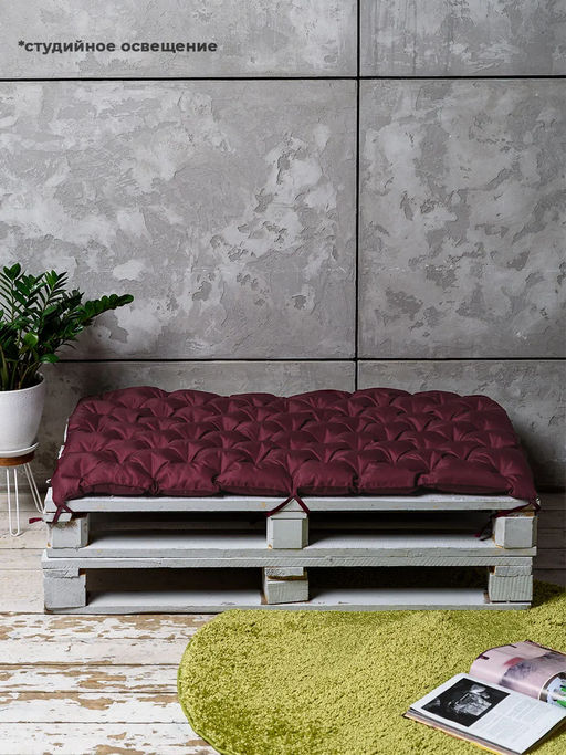 Матрас на скамейку 120×80 см MO, для садовой мебели и качелей, Oxford 600D, двухсторонний, непромокаемый Bio-Line  фото 43