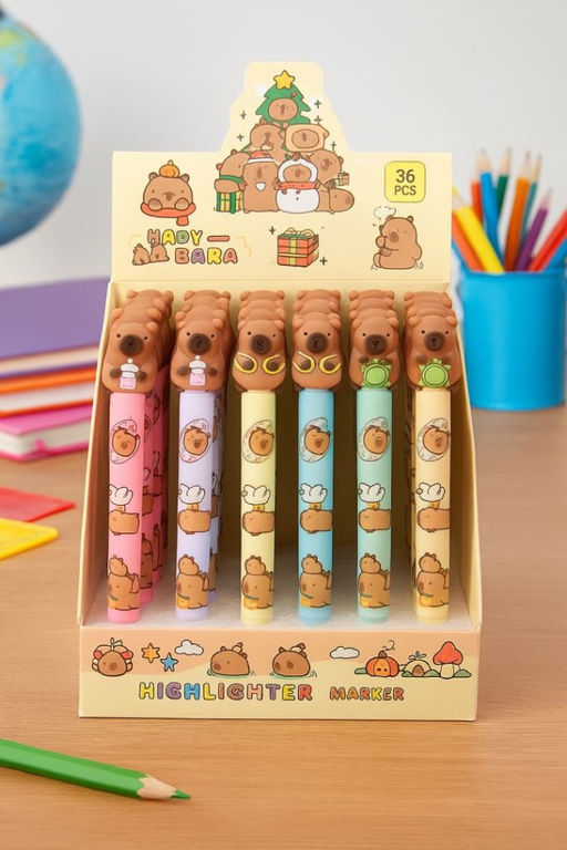 Маркер текстовыделитель "Different capybara", mix