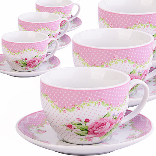 25926 Чайный сервиз 12пр 220мл ЦВЕТЫ LR (х6)