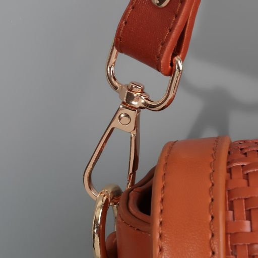 Ручка для сумки, с карабинами, 60±1 см × 2 см, светло-коричневая