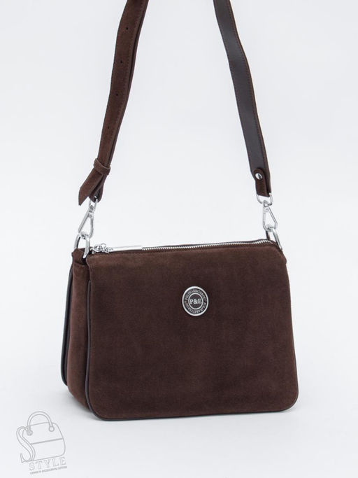 Сумка женская кожаная 1035CF d.coffee Polina&Eiterou в Новосибирске