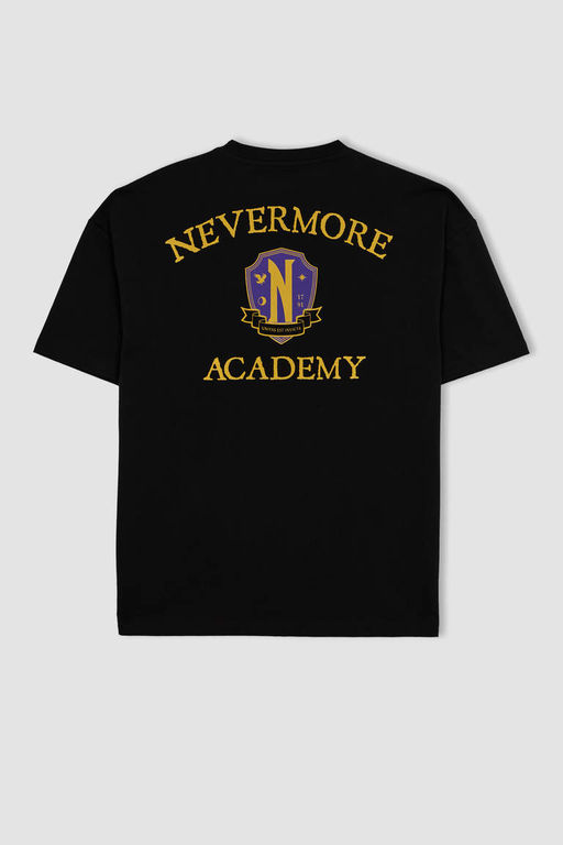 Футболка Wednesday Comfort Fit с круглым вырезом и короткими рукавами из 100 % хлопка - Defacto фото 9