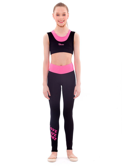 1710 Лосины с рисунком Love Life Sport из бифлекса