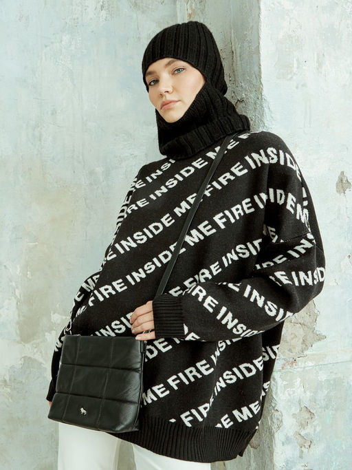 Шапка жен. шерсть+акр LB-N88046 black