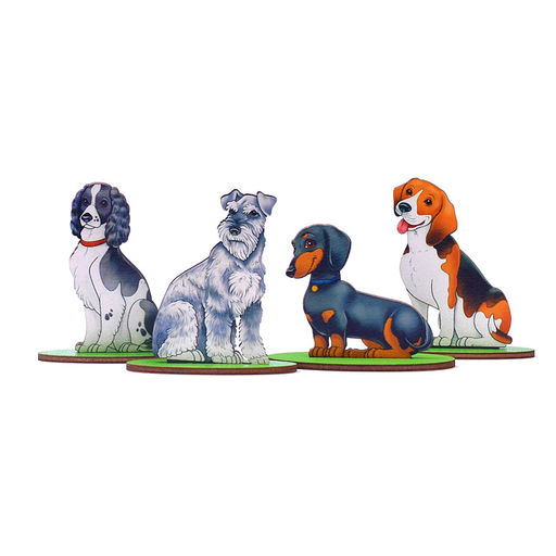 Игровой набор в коробке "Собаки охотничьи" (дерево)