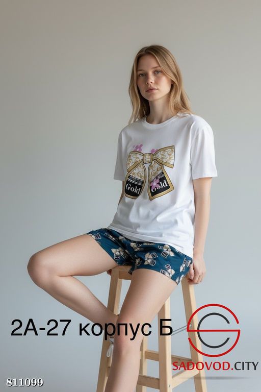 Пижама женская футболка и шорты - Bruno фото 2