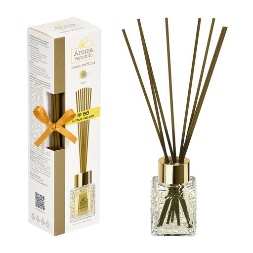 Ароматический диффузор в стеклянном флаконе 50 мл,№68 Citrus melody