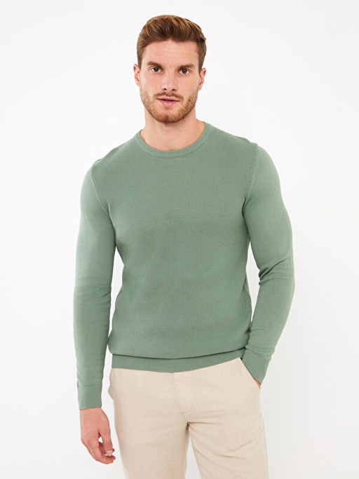 Bisiklet Yaka Erkek Triko Kazak