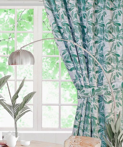 4964/185/ З, ТЕНЕРИФЕ, цвет - белый фон/зеленый рисунок,