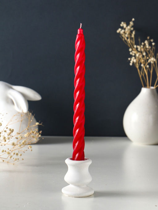 Набор: свечи ароматизированные витые 1.9×24 см, 4 шт., 40 г, 8 ч, вишня