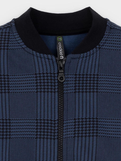 КР 302682/грозовая туча,костюмная клетка жакет (бомбер) для мал