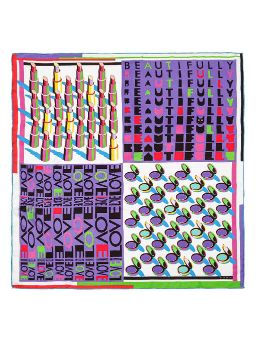 Платок жен. шелк 90х90 E04-8377-10 - Eleganzza фото 2