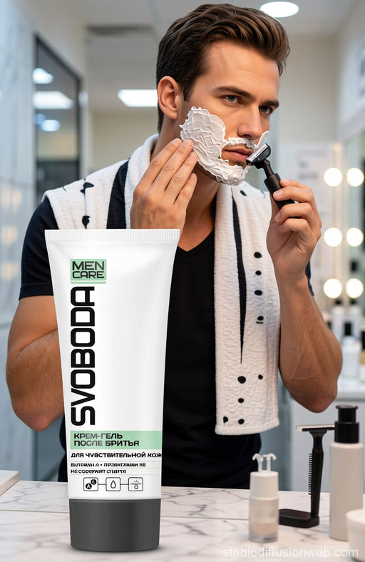 SVOBODA MEN CARE п/бритья крем-гель д/чувствительной кожи 80мл - Свобода фото 3